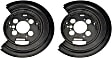 924-235 Rear Brake Dust Shields Black, Steel, OE Solutions Series
