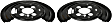 924-235 Rear Brake Dust Shields Black, Steel, OE Solutions Series