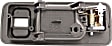 92428 Front, Passenger Side Black Interior Door Handle, Without Door Lock Button, Help Series