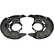 924-372 Front Brake Dust Shields Black, Steel, OE Solutions Series