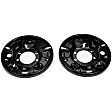 924-659 Rear Brake Dust Shields Black, Steel, OE Solutions Series