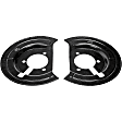 2017 Ram 1500 Tradesman 6 Cyl 3.6L - Front Brake Dust Shields, Black, Steel