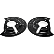 2017 Ram 1500 Tradesman 6 Cyl 3.6L - Front Brake Dust Shields, Black, Steel