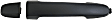 92894 Rear, Driver or Passenger Side Black Exterior Door Handle, Without Key Hole, Help Series