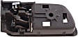 92915 Front Or Rear, Driver Side Brown bezel with chrome lever Interior Door Handle, With Door Lock Button, Help Series