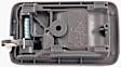 92961 Front Or Rear, Driver Side Gray Interior Door Handle, Without Door Lock Button, Help Series