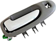 93287 Front, Driver Side Gray bezel with chrome lever Interior Door Handle, Without Door Lock Button, Sedan, Help Series