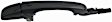 93552 Front, Passenger Side Matte Black Exterior Door Handle, Without Key Hole, Help Series