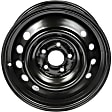 939-102 Steel Black Wheel - 16 in. X 7 in., 5 x 4.5 in. Bolt Pattern