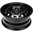 939-111 Steel Black Wheel, 15 in. X 6 in., 4 x 4.5 in. Bolt Pattern