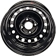 939-111 Steel Black Wheel, 15 in. X 6 in., 4 x 4.5 in. Bolt Pattern