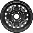 939-112 Steel Black Wheel, 16 in. X 6.5 in., 4 x 4.5 in. Bolt Pattern
