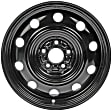939-157 Steel Black Wheel, 17 in. X 6.5 in., 5 x 114.3 mm Bolt Pattern