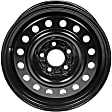 939-184 Steel Black Wheel, 16 in. X 6.5 in., 5 x 4.53 in. Bolt Pattern