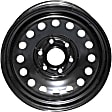 939-186 Steel Black Wheel, 17 in. X 7.75 in., 6 x 5.5 in. Bolt Pattern