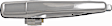 94021 Rear, Driver Side Chrome Exterior Door Handle, Without Key Hole, Help Series