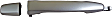 94052 Rear, Passenger Side Painted Silver Exterior Door Handle, Without Key Hole, Help Series
