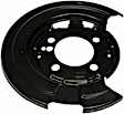 947-013 Rear, Passenger Side Brake Dust Shields Black, Steel, OE Solutions Series