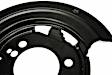 947-013 Rear, Passenger Side Brake Dust Shields Black, Steel, OE Solutions Series