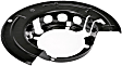 947-019 Front, Passenger Side Brake Dust Shields Black, Steel, OE Solutions Series