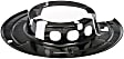 947-019 Front, Passenger Side Brake Dust Shields Black, Steel, OE Solutions Series