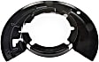 947-019 Front, Passenger Side Brake Dust Shields Black, Steel, OE Solutions Series