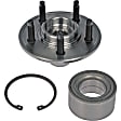 951-066 Rear, Driver or Passenger Side Wheel Hub, 5 Lugs, With Bearing, OE Solutions Series