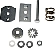 955-0001 Mirror Hardware - Silver and White, Stainless Steel and Plastic, Universal, Kit