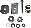 955-0001 Mirror Hardware - Silver and White, Stainless Steel and Plastic, Universal, Kit