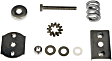 955-0002 Mirror Hardware - Silver and White, Stainless Steel and Plastic, Universal, Kit