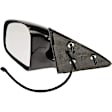 955-000 Driver Side Mirror, Power Adjust, Non-Heated, Non-Folding, Black, No Signal Light, No Memory, No Puddle Light, No Auto-Dim, No Blind Spot Feature