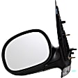 955-002 Driver Side Mirror, Power Adjust, Non-Heated, Non-Folding, Black, No Signal Light, No Memory, No Puddle Light, No Auto-Dim, No Blind Spot Feature