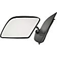 955-004 Driver Side Mirror, Manual Adjust, Non-Heated, Non-Folding, Black, No Signal Light, No Memory, No Puddle Light, No Auto-Dim, No Blind Spot Feature
