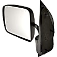 955-004 Driver Side Mirror, Manual Adjust, Non-Heated, Non-Folding, Black, No Signal Light, No Memory, No Puddle Light, No Auto-Dim, No Blind Spot Feature