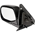 955-006 Driver Side Mirror, Manual Adjust, Non-Heated, Manual Folding, Black, No Signal Light, No Memory, No Puddle Light, No Auto-Dim, No Blind Spot Feature