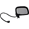 955-017 Passenger Side Mirror, Power Adjust, Heated, Manual Folding, Black, No Signal Light, No Memory, No Puddle Light, No Auto-Dim, No Blind Spot Feature