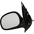 955-028 Driver Side Mirror, Power Adjust, Heated, Manual Folding, Chrome, No Signal Light, No Memory, No Puddle Light, No Auto-Dim, No Blind Spot Feature