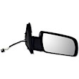 955-043 Passenger Side Mirror, Power Adjust, Non-Heated, Non-Folding, Black, No Signal Light, No Memory, No Puddle Light, No Auto-Dim, No Blind Spot Feature