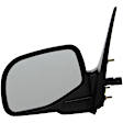 955-044 Driver Side Mirror, Power Adjust, Non-Heated, Manual Folding, Black, No Signal Light, No Memory, No Puddle Light, No Auto-Dim, No Blind Spot Feature