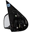 955-044 Driver Side Mirror, Power Adjust, Non-Heated, Manual Folding, Black, No Signal Light, No Memory, No Puddle Light, No Auto-Dim, No Blind Spot Feature