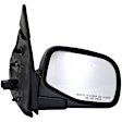 955-045 Passenger Side Mirror, Power Adjust, Non-Heated, Manual Folding, Black, No Signal Light, No Memory, No Puddle Light, No Auto-Dim, No Blind Spot Feature