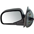 955-046 Driver Side Mirror, Power Adjust, Non-Heated, Manual Folding, Black, No Signal Light, No Memory, With Puddle Light, No Auto-Dim, No Blind Spot Feature