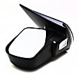 955-048 Driver Side Mirror, Power Adjust, Heated, Manual Folding, Black, No Signal Light, No Memory, With Puddle Light, No Auto-Dim, No Blind Spot Feature