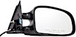 955-054 Passenger Side Mirror, Power Adjust, Non-Heated, Non-Folding, Black, No Signal Light, No Memory, No Puddle Light, No Auto-Dim, No Blind Spot Feature