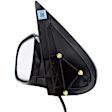 955-055 Driver Side Mirror, Power Adjust, Non-Heated, Manual Folding, Black, No Signal Light, No Memory, No Puddle Light, No Auto-Dim, No Blind Spot Feature