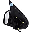 955-057 Driver Side Mirror, Power Adjust, Heated, Manual Folding, Black, No Signal Light, No Memory, No Puddle Light, No Auto-Dim, No Blind Spot Feature
