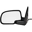 955-060 Driver Side Mirror, Power Adjust, Non-Heated, Manual Folding, Black and Chrome, No Signal Light, No Memory, No Puddle Light, No Auto-Dim, No Blind Spot Feature