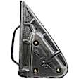 955-060 Driver Side Mirror, Power Adjust, Non-Heated, Manual Folding, Black and Chrome, No Signal Light, No Memory, No Puddle Light, No Auto-Dim, No Blind Spot Feature