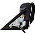 955-073 Passenger Side Mirror, Power Adjust, Heated, Manual Folding, Black, No Signal Light, No Memory, No Puddle Light, No Auto-Dim, No Blind Spot Feature