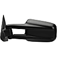 955-074 Driver Side Towing Mirror, Manual Adjust, Non-Heated, Manual Folding, Black, No Signal Light, Without Memory Recall, No Puddle Light, No Auto-Dimming, With Blind Spot Glass